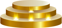 Gold Podium with Lights